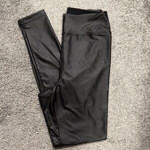 American Eagle Black Faux Leather Leggings